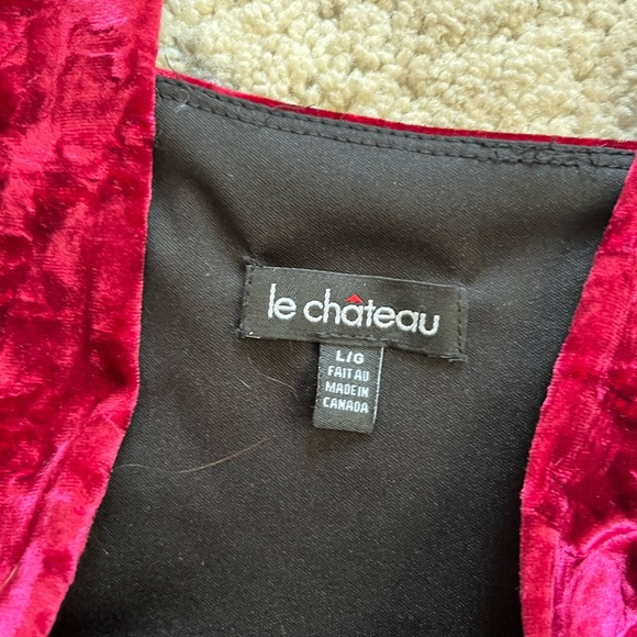 Vintage Le Chateau Burgundy Velvet Tank - Picture 2 of 3